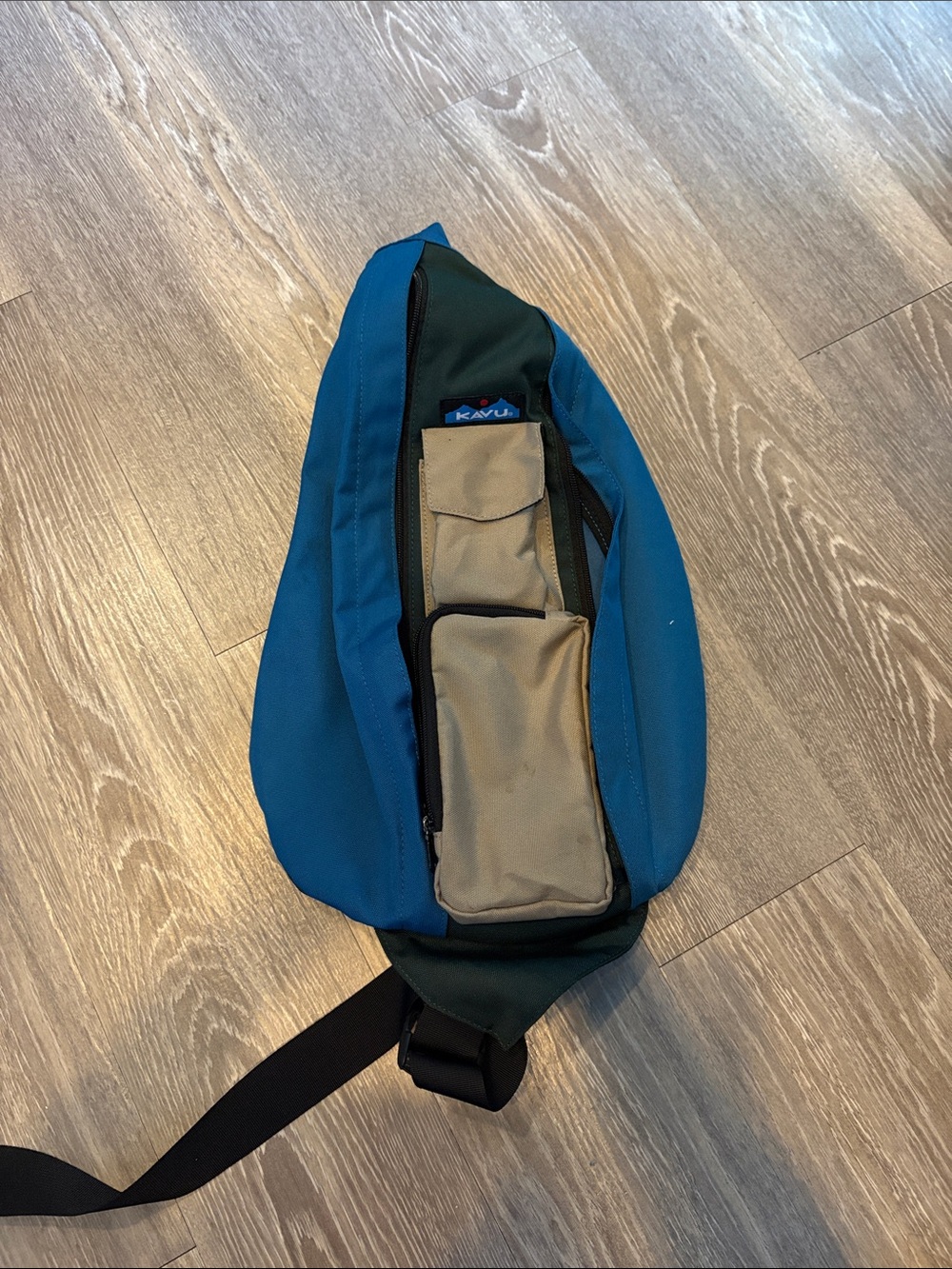 Kavu Men's Teal and Tan Sling Pouch Bag
